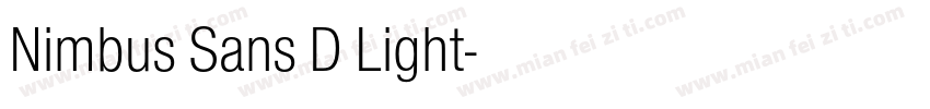 Nimbus Sans D Light字体转换